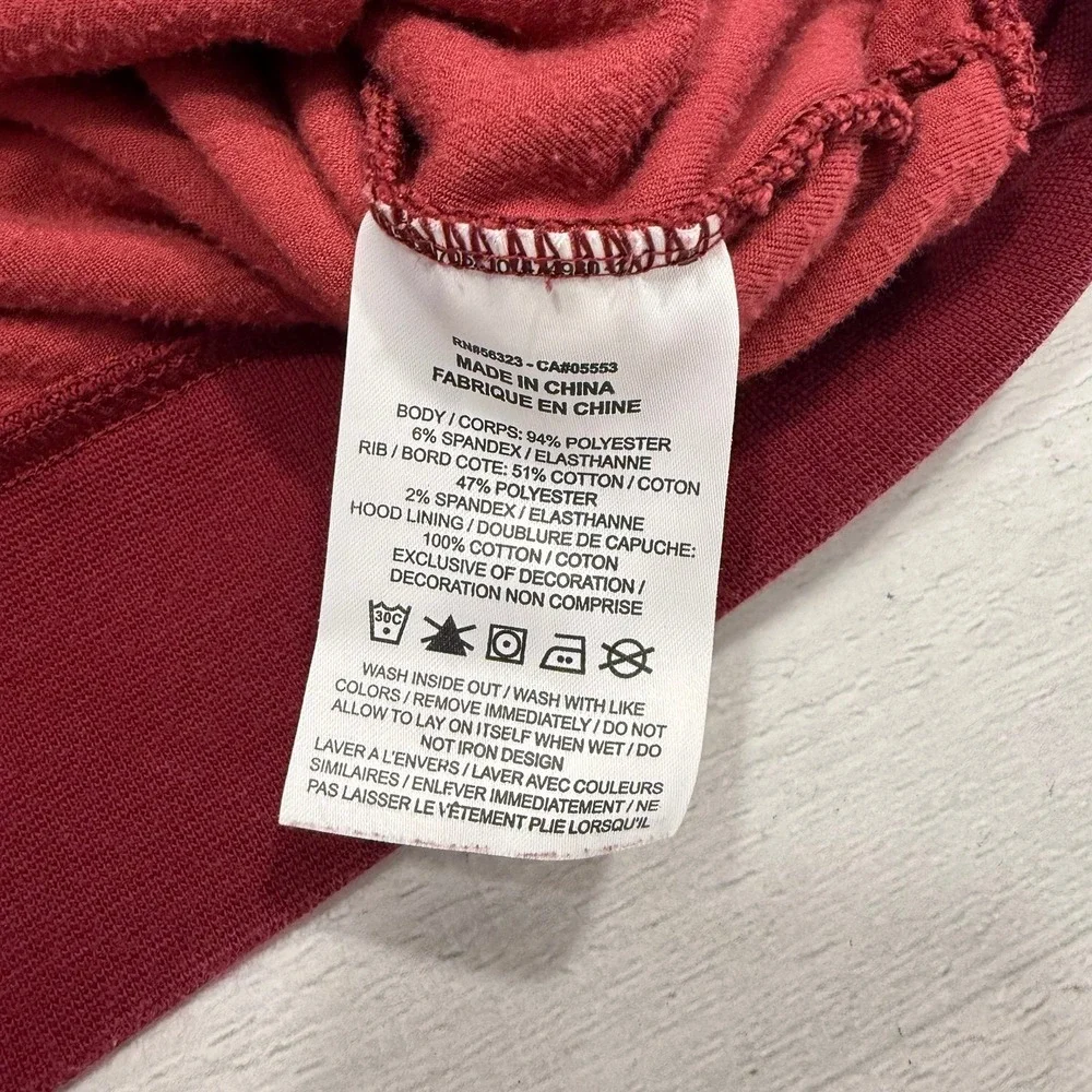 Nike Heritage Velour Hoodie burgundy red cropped women's‎ large